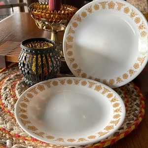 Corelle Salad Plate Butterfly Gold by Corning Ware - Set of 2
